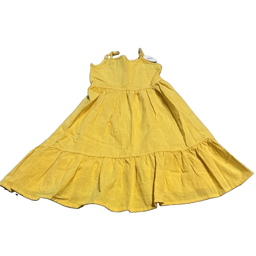 Arshiner Yellow Summer Sun Beach Dress Sz 6 / 7 Girls Kids Spaghetti Straps New